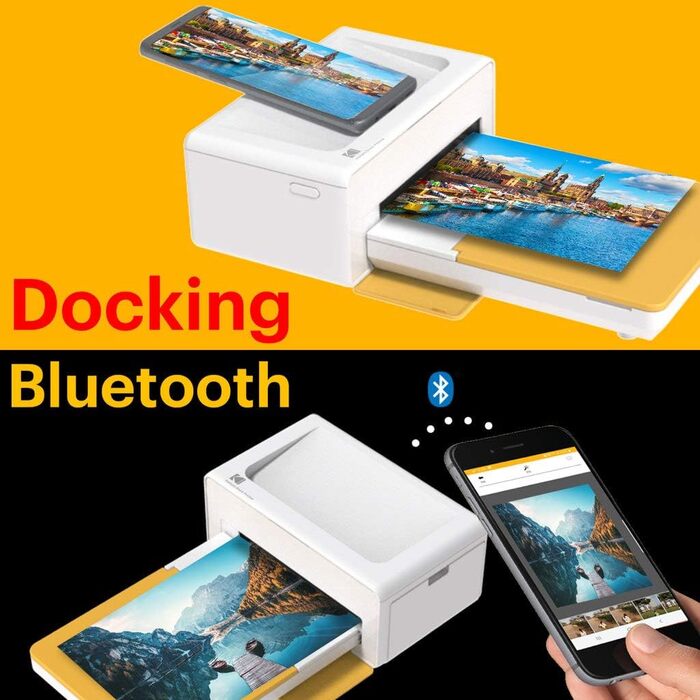 Фотодрук Kodak Dock Plus 4PASS: портативний принтер для фото 10x15 см + 10 листів чорного кольору