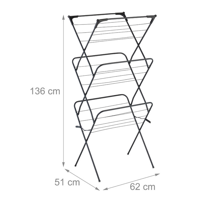 Relaxdays Folding Clothes Drying Rack
