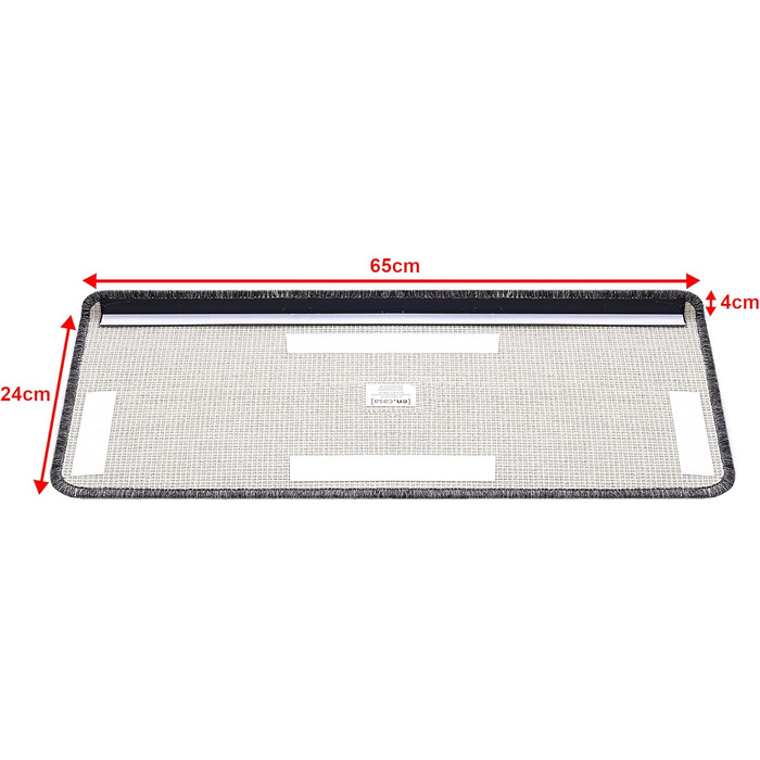 Набір килимків на сходи [en.casa], 15 шт., 65 x 24 см, самоклеючі, темно-сірі