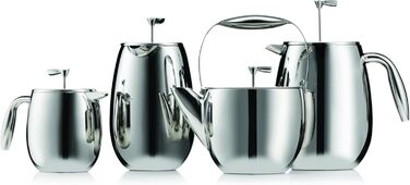 Френч-прес Bodum Columbia 1.5 л, подвійні стінки, нержавіюча сталь, матовий, для кави, можна мити в посудомийці