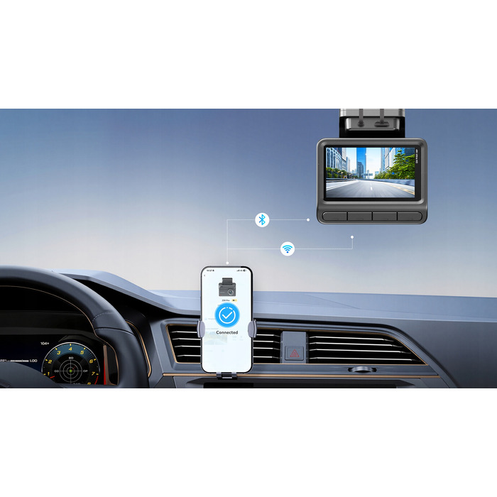 Автомобільний відеореєстратор DDPAI Z50 Pro 4K з GPS, карткою пам'яті 64ГБ та комплектом для постійного живлення (Hardwire Kit)