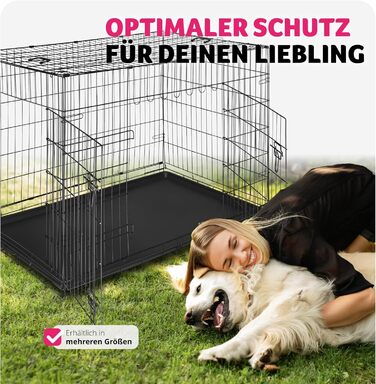 Транспортний вольєр для собак Tectake®: стабільний, розкладний, для колір автомобіля, кемпінгу та дому (108x71x76 см)