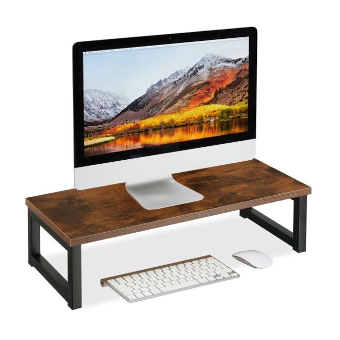 Relaxdays Monitor Stand with Industrial Design