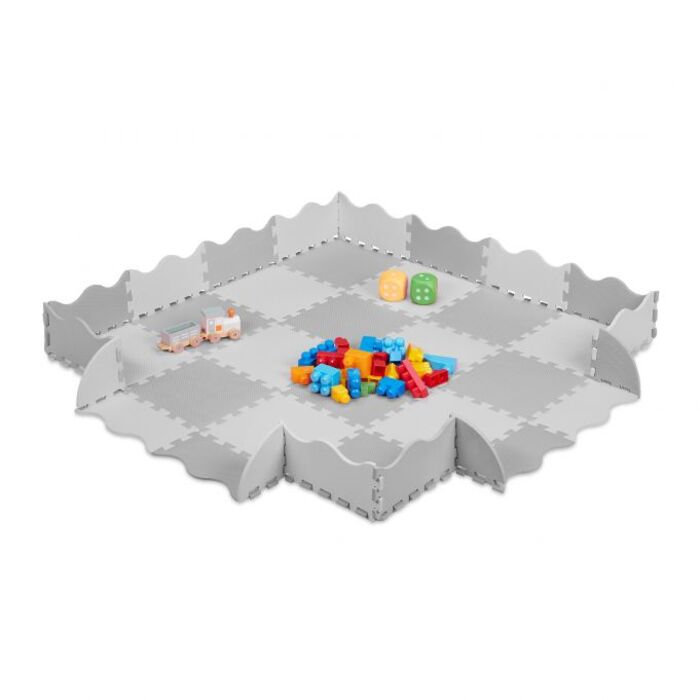 Relaxdays 36-Piece Puzzle Mat with Border