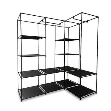 Corner Shelf, Black Non-Woven Fabric