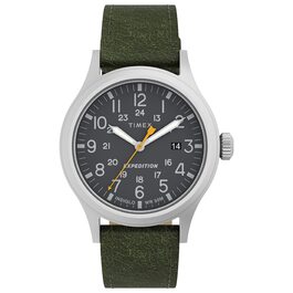 Годинник наручний Timex Expedition Scout - унісекс, кварц, з ремінком з нейлону (зелений/сріблястий/чорний)