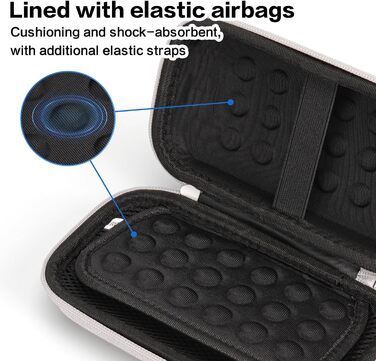 Органайзер для кабелів Teskyer, водонепроникний, жорсткий корпус, сірий, 8,5 x 17,5 x 6 см