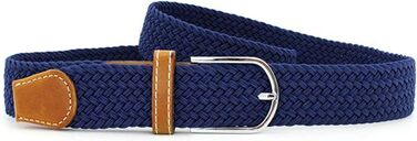 Жіночі еластичні пояси Chalier, 2 шт. в наборі, плетіння, чорний та темно-синій, універсальний розмір. Додаткові кольори: темно-синій та білий (коричневий та темно-синій)