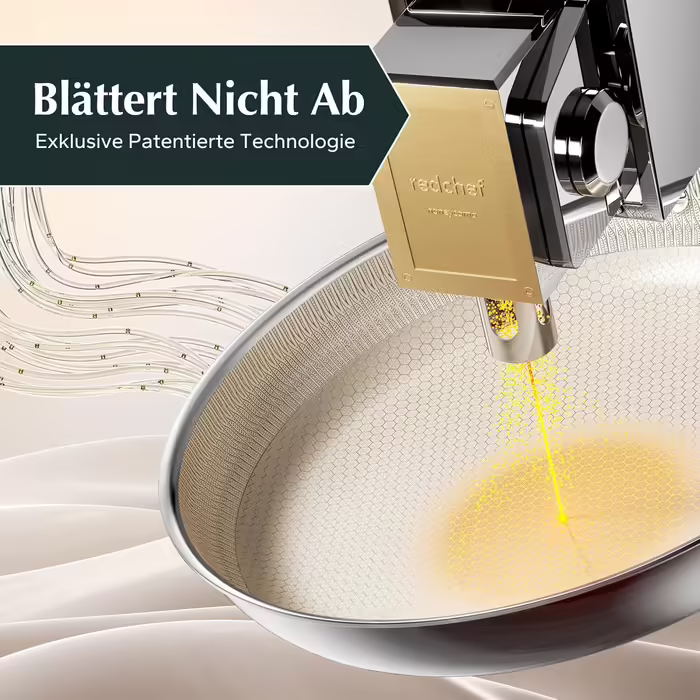Redchef Waffle Pan 20 cm, Stainless Steel Waffle Pan with Premium Non-Stick & Scratch-Resistant Surface, PTFE-Free, PFAS-Free, PFOA-Free, Induction Pan with Smart Heat Distribution for All Cooktops (28cm)