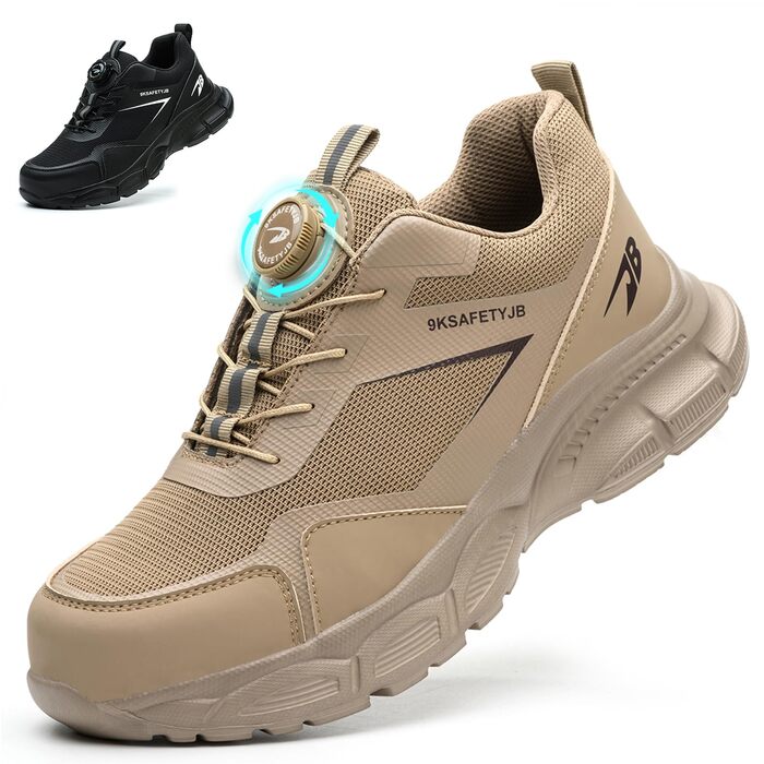 Черевики робочі чоловічі/жіночі S3 Explorer 3.0, легкі, дихаючі, з швидкою застібкою, сталевий підносок, 46 EU, хакі