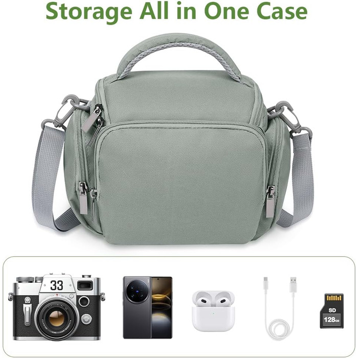 Чохол для камери Ainiv: DSLR/SLR, Canon, Nikon, Sony, водонепроникний, зелений (сірий)