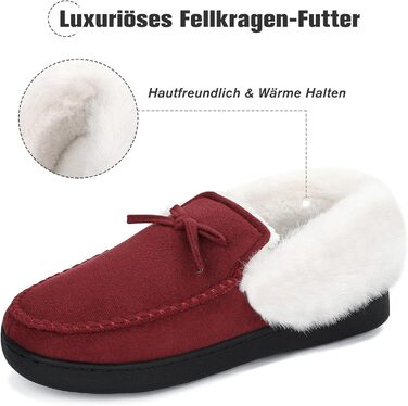 Тапочки жіночі зимові Mishansha з підкладкою Memory Foam, антиковзкі, плюшеві, розмір 36-43 EU, червоний (43 EU)