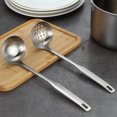 Набір кухонних аксесуарів Pleafind 4 шт. з нержавіючої сталі (304) - ложка, шумовка, лопатка, ложка для супу