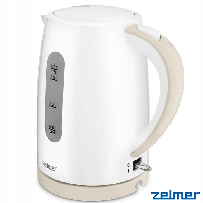 Електричний чайник Zelmer ZCK7616I, 2200 Вт, 1,7 л, білий