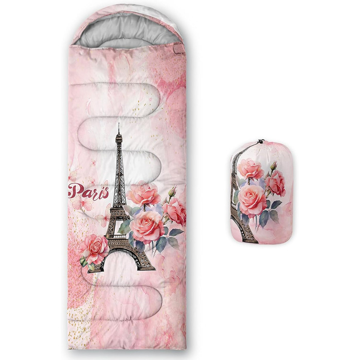 Спальні мішки QOOMO для кемпінгу, 3 сезони, для дорослих та дітей, легкі, водонепроникні, для подорожей та відпочинку на природі