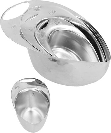 EVTSCAN Measuring Cups, 4-Piece Set, Stainless Steel Measuring Spoons, Measuring Cups Kitchen Cooking Utensil for Bakery Home