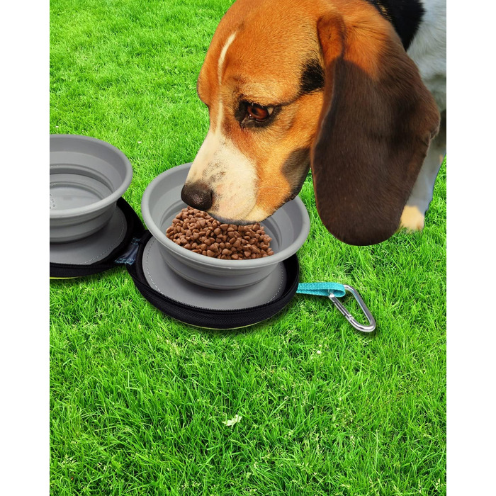 Складана миска для собак KALLAK: дорожня та звичайна, для корму та води, для маленьких та великих собак