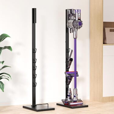 Підставка для пилососа Dyson – сумісна з V15, V12, V11, V10, V8, V7, V6 – автономна з кріпленням для аксесуарів – економія місця, без свердління