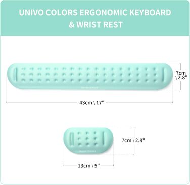 Підставка для зап'ястя Univo Colors Marineblau: М'який Memory Foam для комп'ютера, ноутбука, офісу, геймінгу