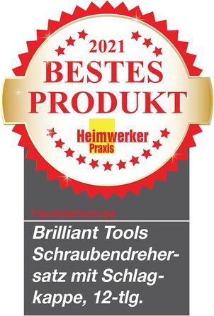Набір ударних викруток BRILLIANT TOOLS BT034012, 12 шт, з ковпачком для ударів [KS TOOLS]
