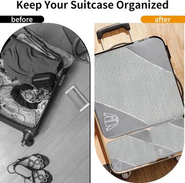 Органайзер для валізи, набір 6 шт. Компресійні кубики для пакування, органайзер для подорожей, сірий (8 шт.)