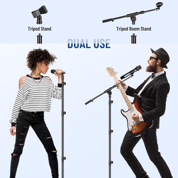 Стійка для мікрофона Cahaya CY0239: металева, портативна, з чохлом для вокалу, виступів, весіль та вулиці