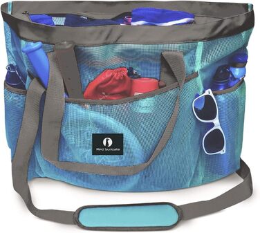 Red Suricata Large Mesh Beach Bag - Beach Bags and Shopping Bags