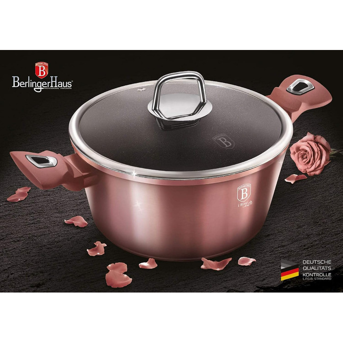 Набір посуду Berlinger Haus 15 предметів, металевий, рожеве золото (Metallisch Irose)