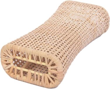 SANJIAOJIA Natural Rattan Sauna Pillow, Bamboo Headrest Pillow, Woven Pillow, Neck Support, Breathable Rattan Bed Pillow, Summer Cooling Pillow, Sleep Pillow, Orthopedic Pillow