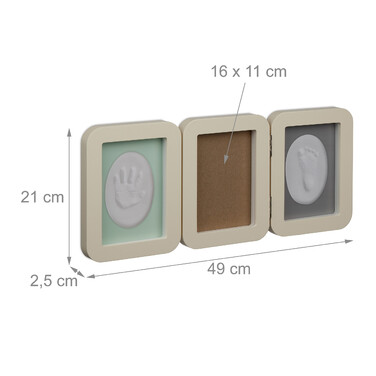 Relaxdays Baby Handprint & Footprint Kit with Frame