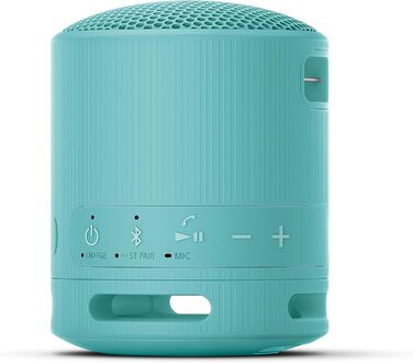 Портативна Bluetooth колонка Sony SRS-XB100 синього кольору: вологозахист IP67, до 16 год роботи, з ремінцем