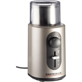 Кавомолка Gastroback 42601 Design Basic, нержавіюча сталь, 5 режимів помолу, для фільтр-кави та еспресо, сіра