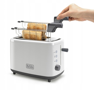 Тостер Black+Decker BXTOA820E, білий, 820 Вт