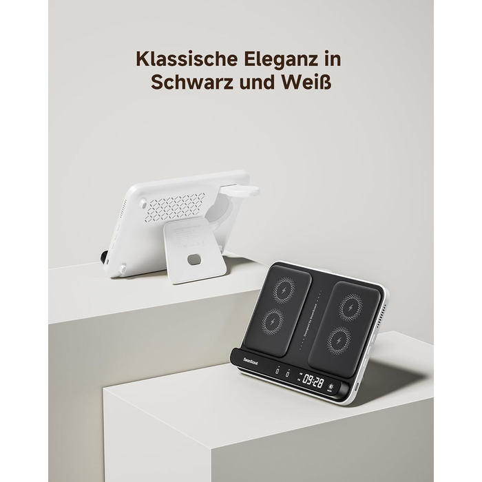 Бездротовий зарядний пристрій SwanScout 710S для Samsung Galaxy S25 Ultra/S25/S24, iPhone 17/16/15, Galaxy Watch 8/8 Classic/7/Ultra