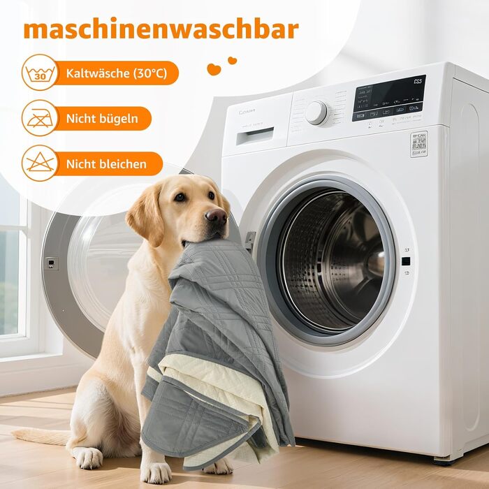 Водонепроникний коврик для собак Pick For Life, 97x190 см, сірий. Захист дивану та ліжка, легко миється. Підходить для великих та маленьких собак