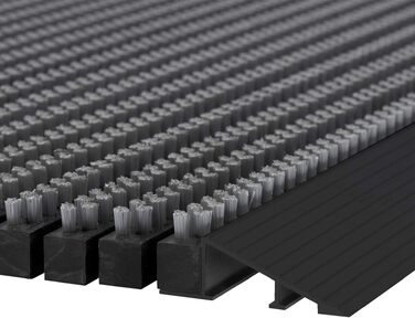 Килимок для вхідних дверей Floordirekt Power Brush 40 x 60 см, сірий — грязезахисний килимок для вулиці та приміщення