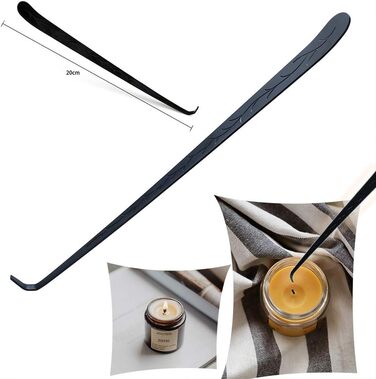 Laffeya Candle Accessory Set 6-in-1 – Candle Snuffer, Wick Trimmer, Wick Spoon, Tweezers, Storage Bag, and Plate Stand