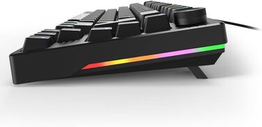 Sharkoon Skiller SGK25 RGB – ігрова клавіатура, 75% layout, Hot Swap, перемикачі Huano RED, чорна