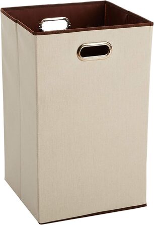Amazon Basics - Rectangular Collapsible Laundry Basket, Beige, Brown