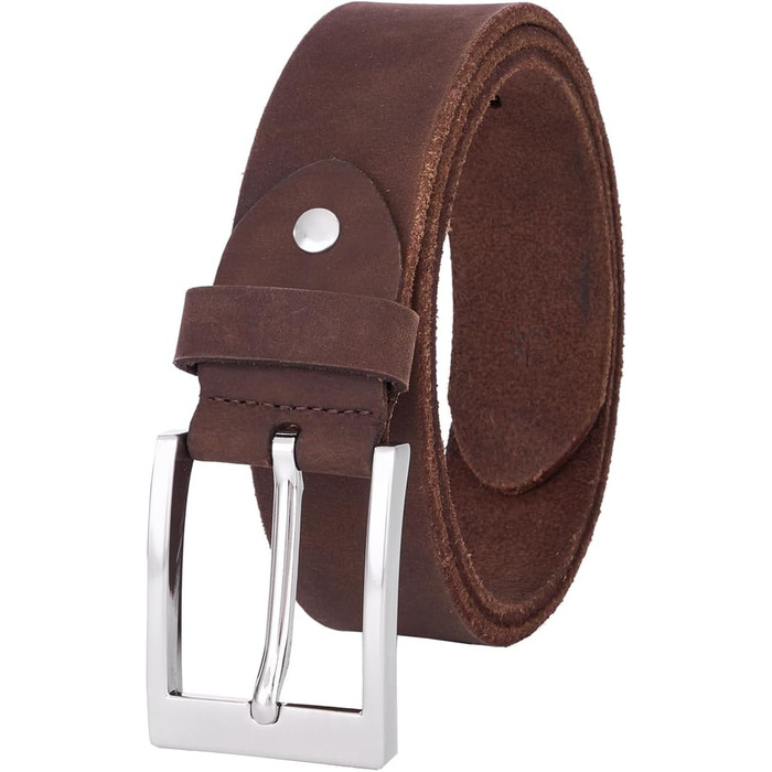 Чоловічий шкіряний ремінь BELTER 38 мм з подарунковою коробкою. Підходить для талії 32W-35W (довжина 105 см). Колір: коричневий
