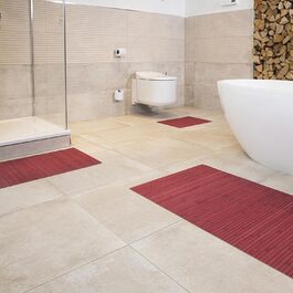 Bamboo Bath Mat Set - 3 Piece Non-Slip Bathroom Rugs | DE-Commerce