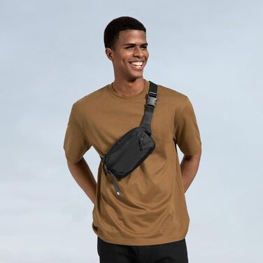 Сумка-слінг Tomtoc 1.5L з RFID захистом, антикрадіжна, для чоловіків та жінок, чорна