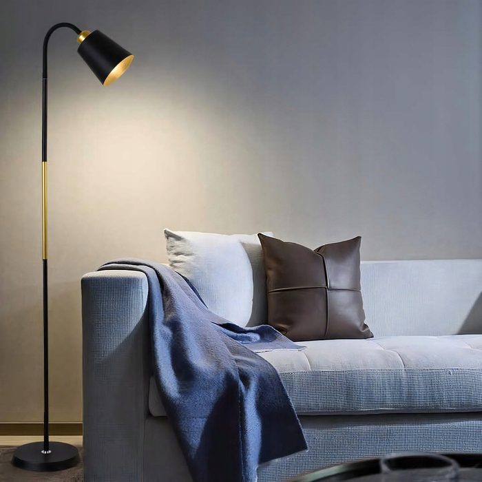 Підлогова лампа Renew Force LOFT E27 40 Вт, чорний з жовтим