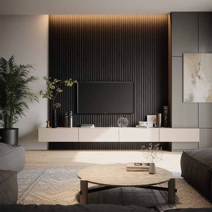 Акустичні стінові панелі Vicco для покращення звукоізоляції приміщення, чорні, комплект 4 шт.