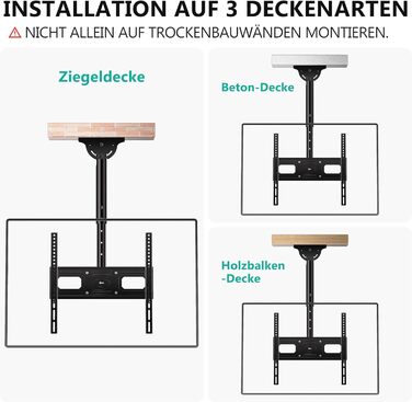 Кронштейн для телевізора WALI поворотний, настінний, 66-165 см (до 45 кг), VESA 400x400, чорний