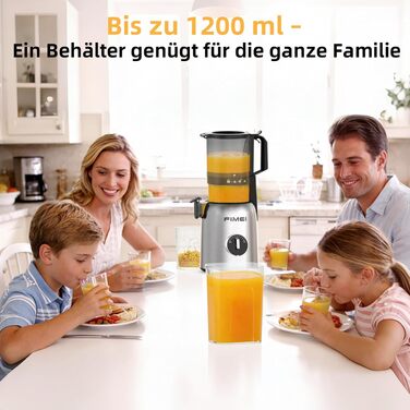 Шнекова соковижималка FIMEI Slow Juicer з широким завантажувальним отвором 135 мм