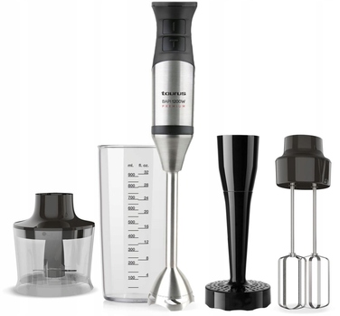 Потужний занурювальний блендер Taurus Bapi 1200 Premium Fullset, 1200 Вт, чорний