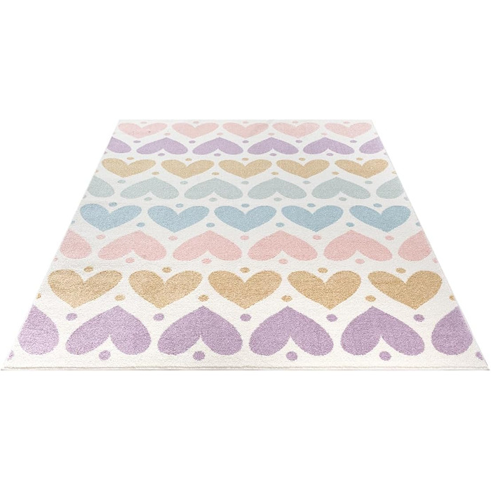 Дитячий килим Beat Kids сучасної м'якої структури, з точками, кремовий (200x280 см) - легко доглядати, стійкий колір