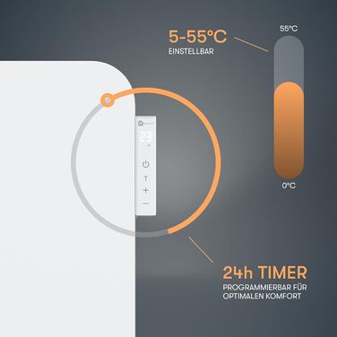 Інфрачервовий обігрівач BR Bringer 450 Вт з Wi-Fi, термостатом та пультом керування, для дому та офісу до 10 м² - німецька якість