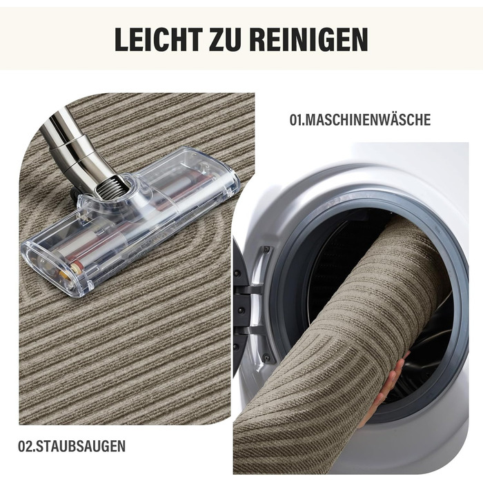 Привідний килимок FEOMOS 60x90 см для дому та вулиці, протиковзний вологопоглинаючий килим для вхідних дверей, коридору, балкона та кухні, бежевий, можна прати